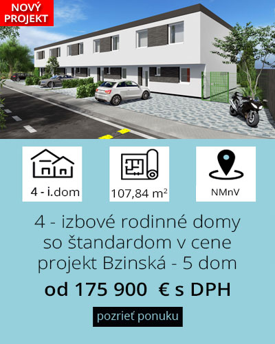 5 radových domov - Bzinská ulica NMnV
